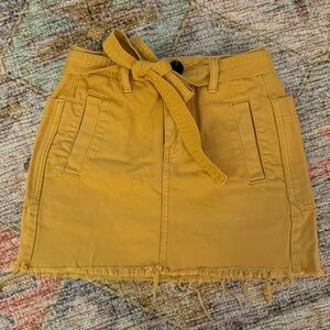 PacSun Yellow A-Line Mini Skirt